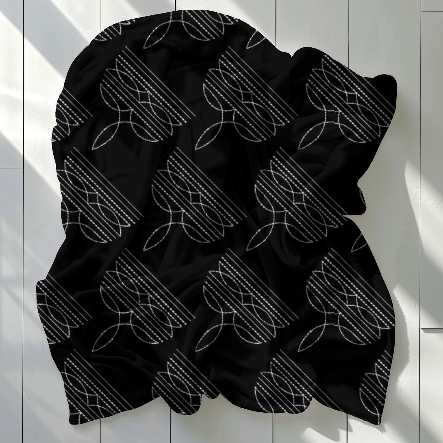 Boot Stitch Pattern Blanket - Black