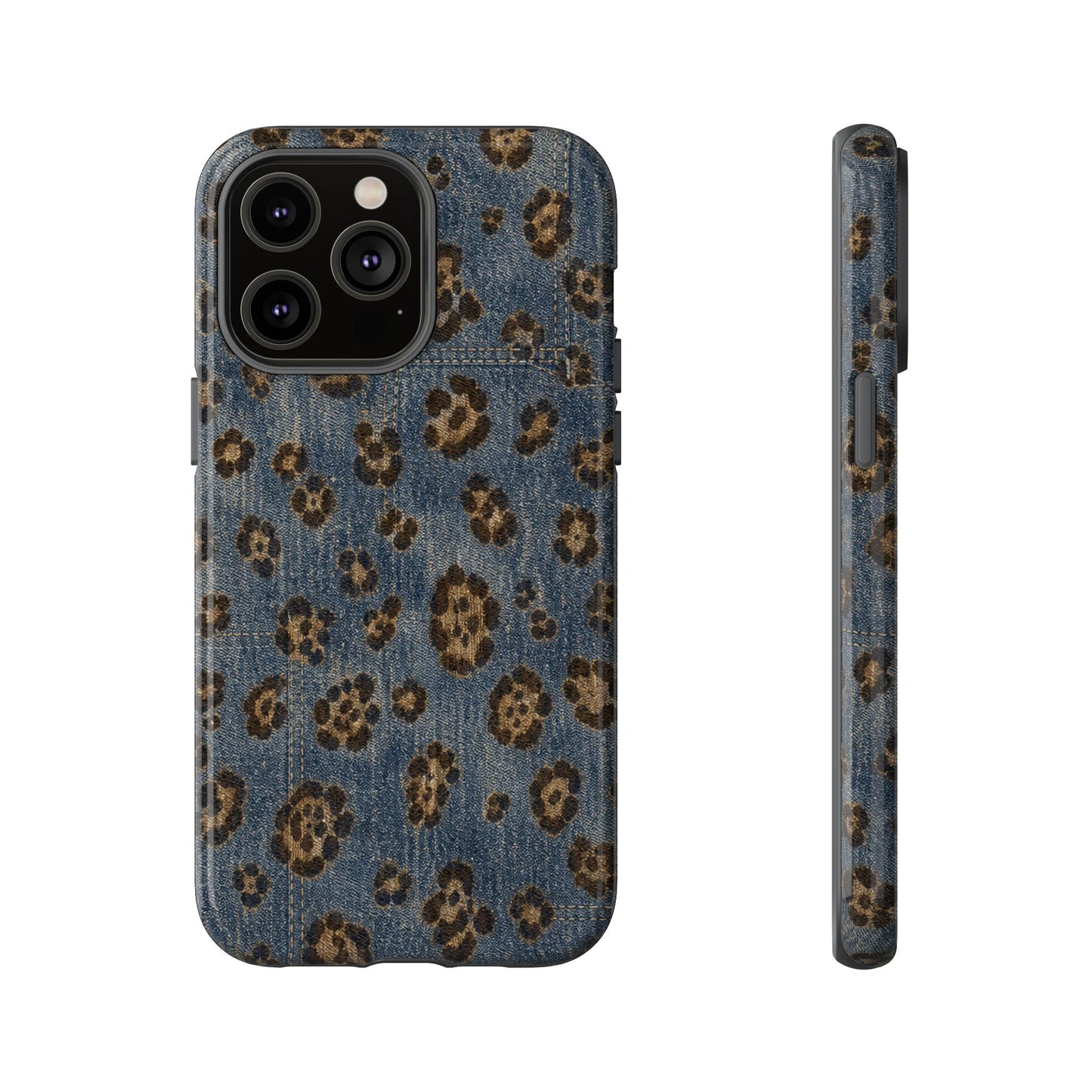 Denim Leopard Tough Case