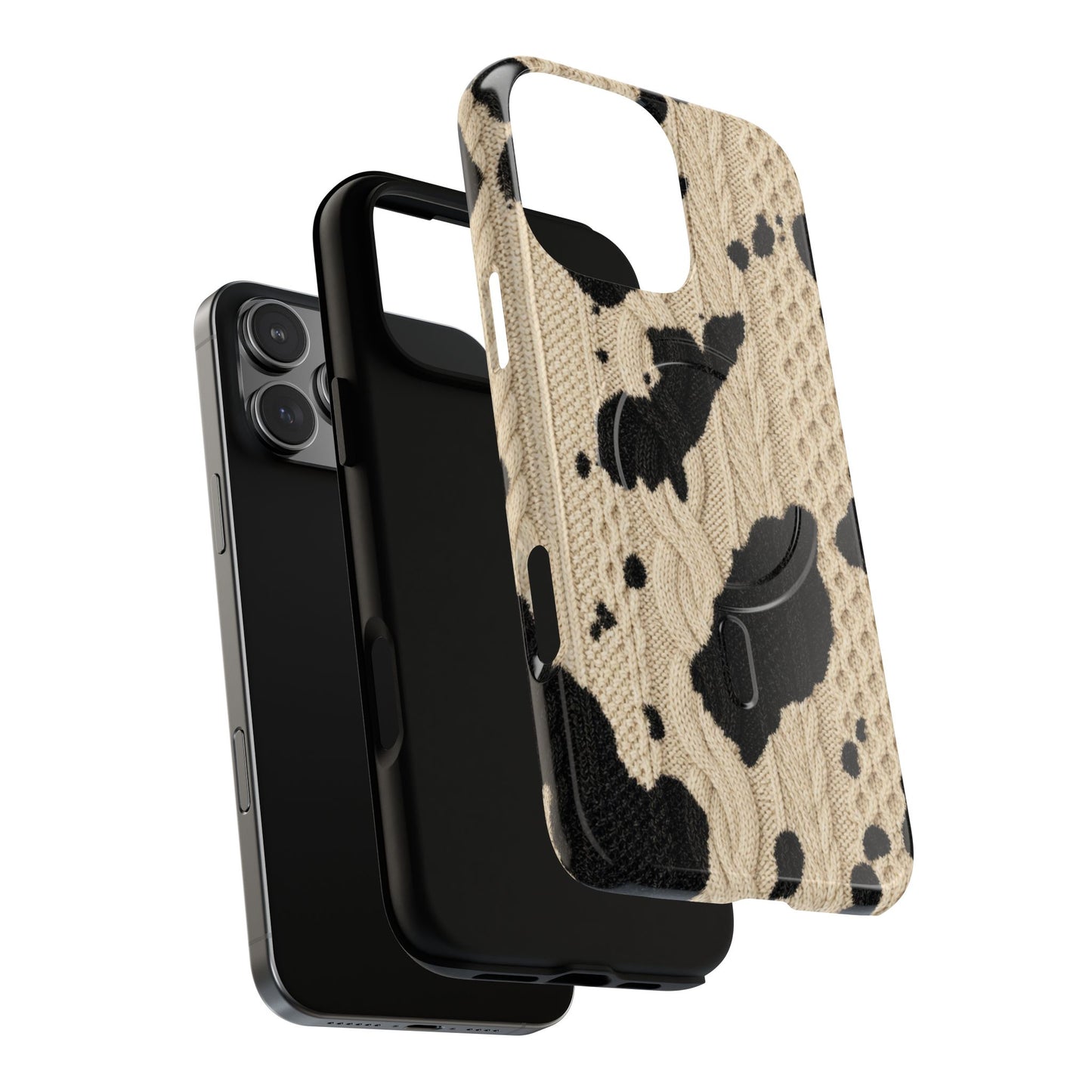 Cable Knit Cowhide Magnetic Case