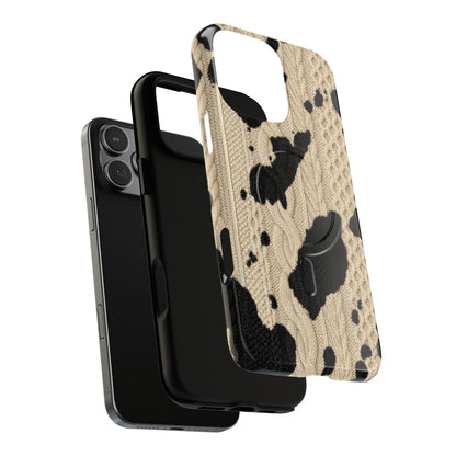 Cable Knit Cowhide Magnetic Case