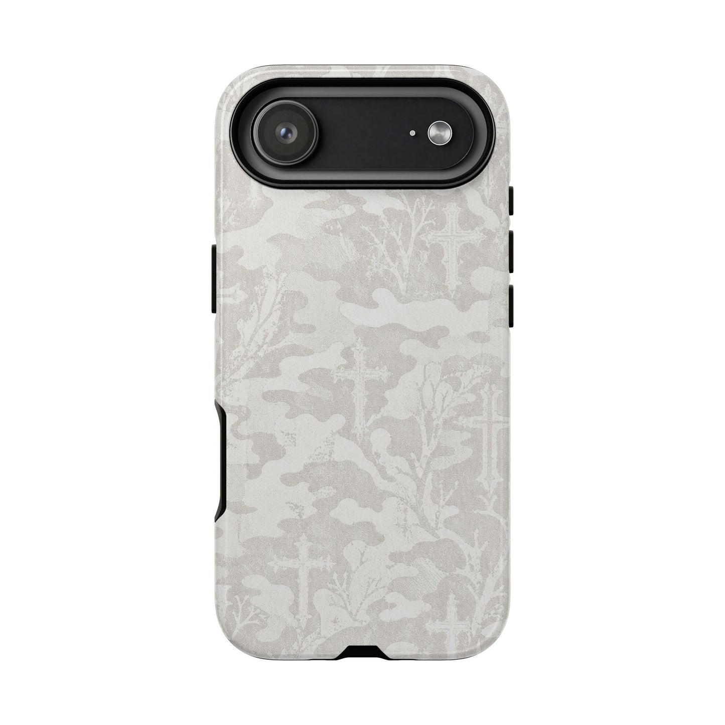 White Camo Cross Tough Case