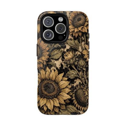 Cowhide Sunflowers Magnetic Case
