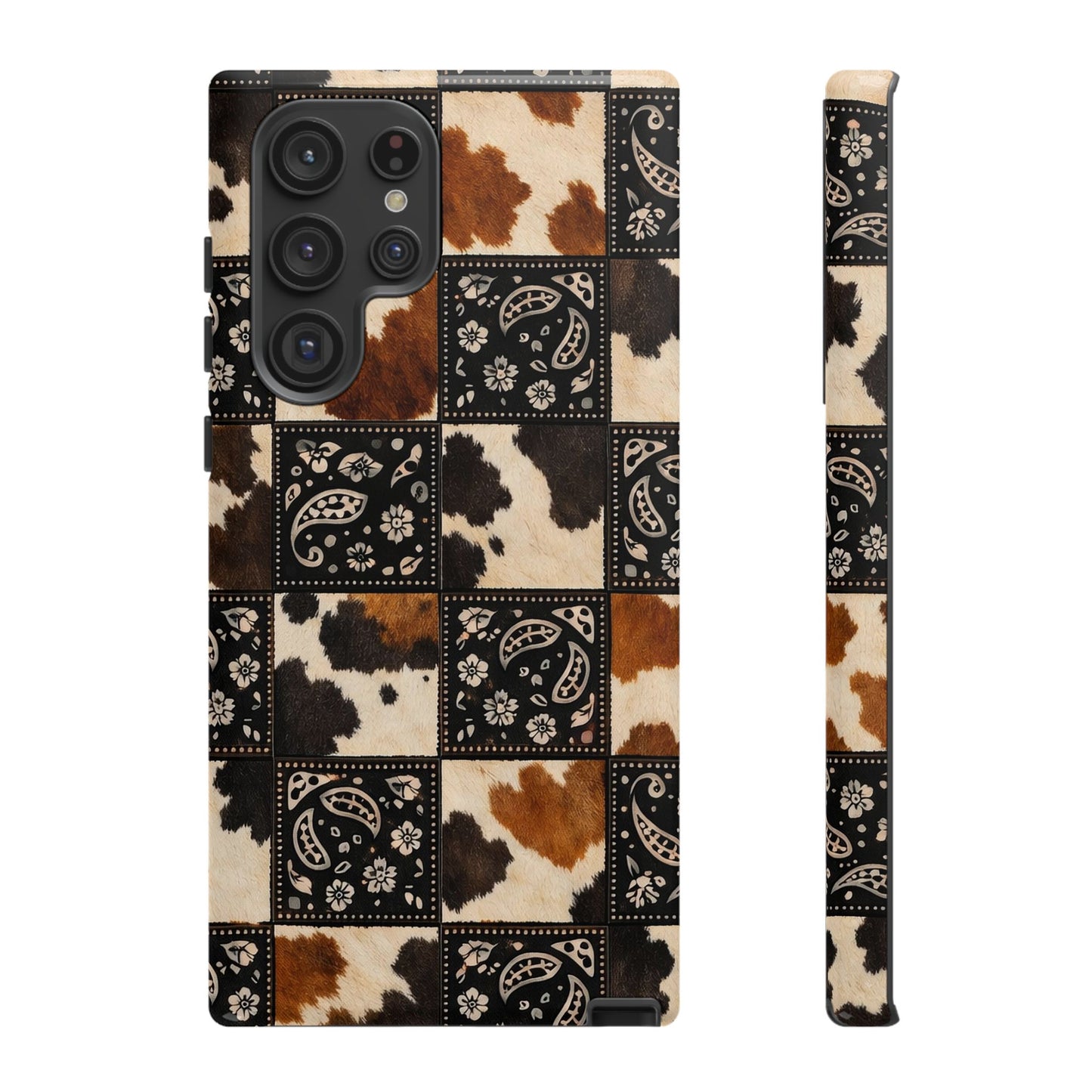 Cowhide Bandana Checkered Tough Case