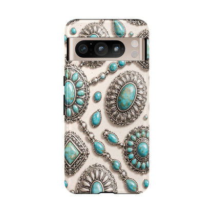 Turquoise Silver Concho Tough Case