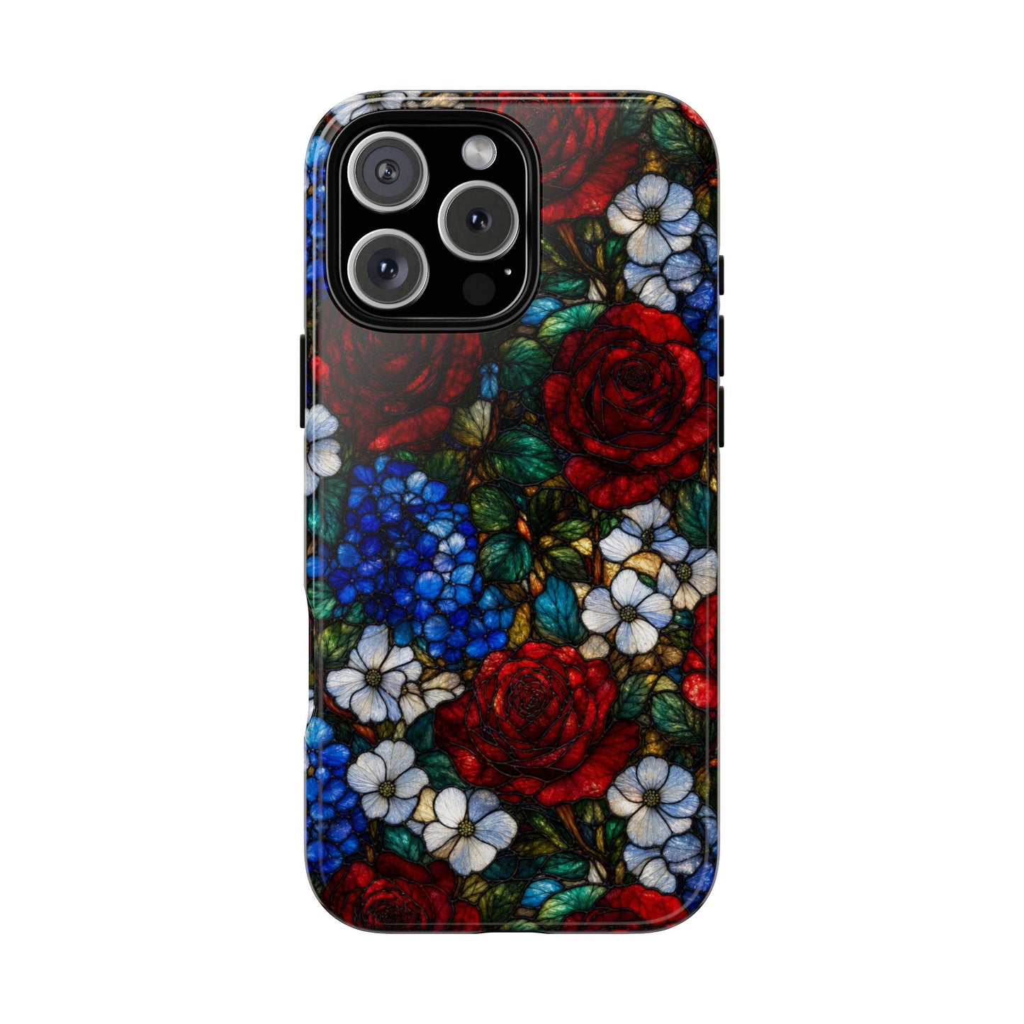 Patriotic Floral Glass Tough Case