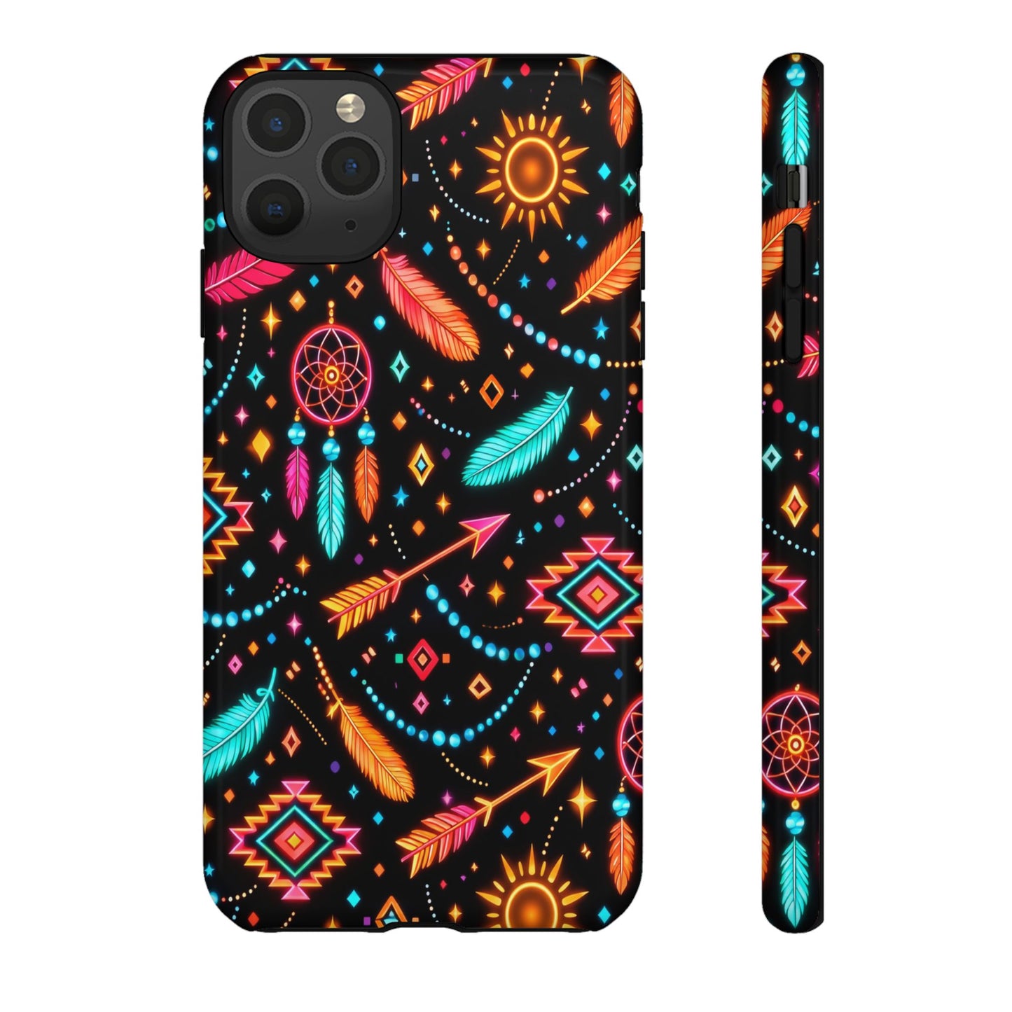 Neon Aztec Feather Tough Case
