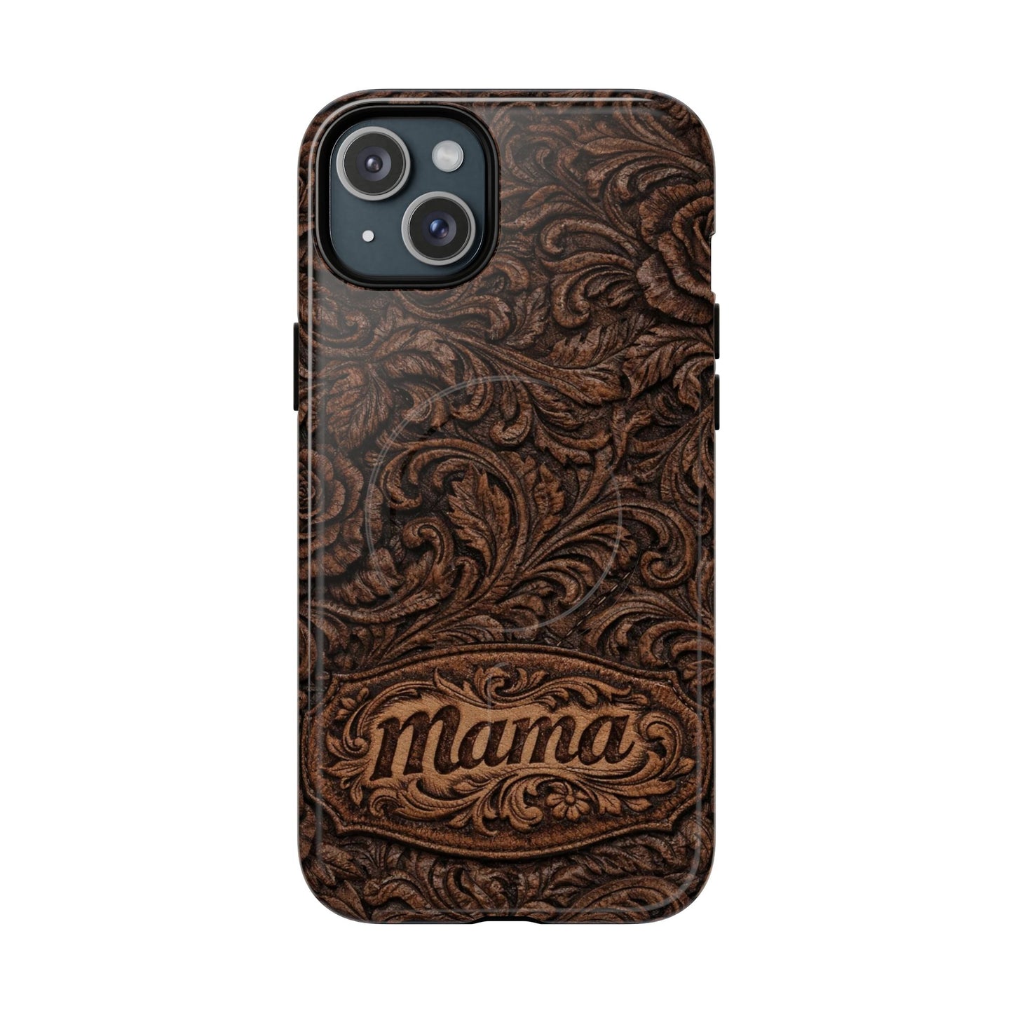 Carved Floral Mama Magnetic Case