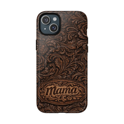 Carved Floral Mama Magnetic Case