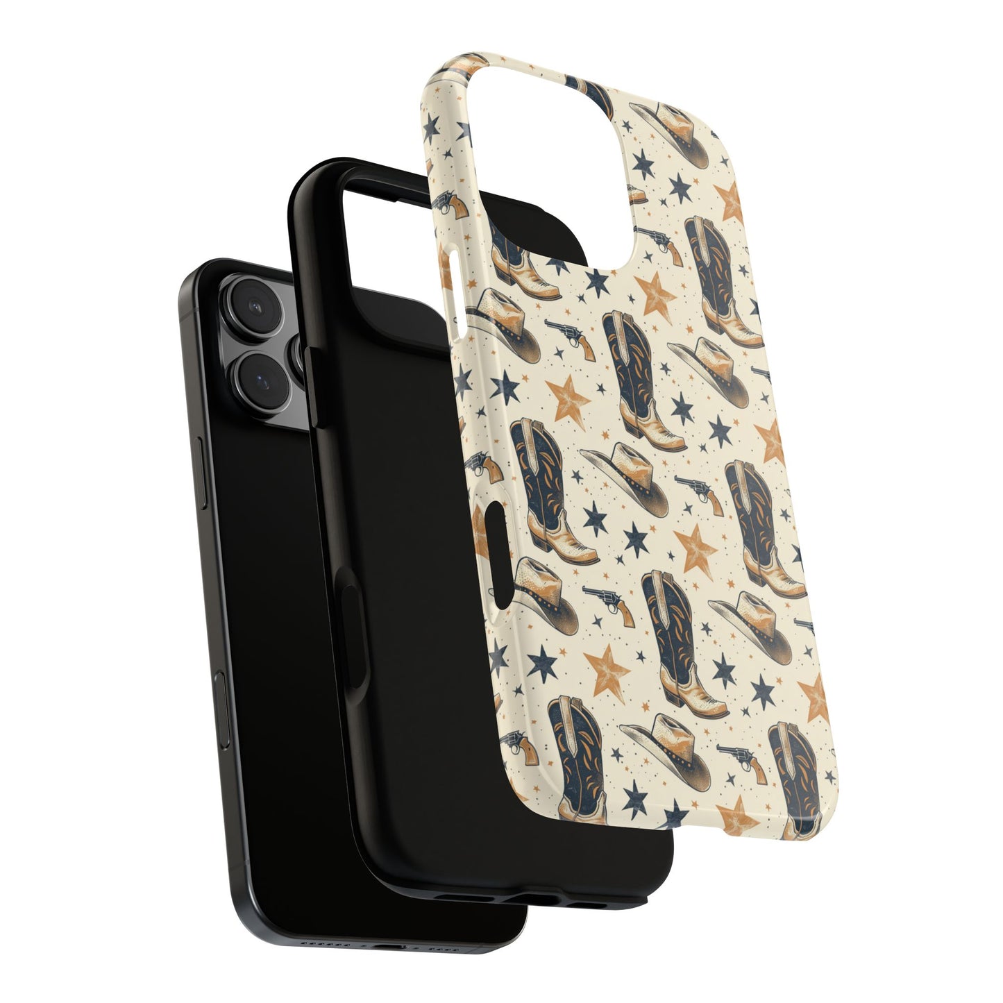 Black Gold Boots Tough Phone Case