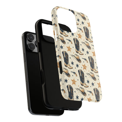 Black Gold Boots Tough Phone Case