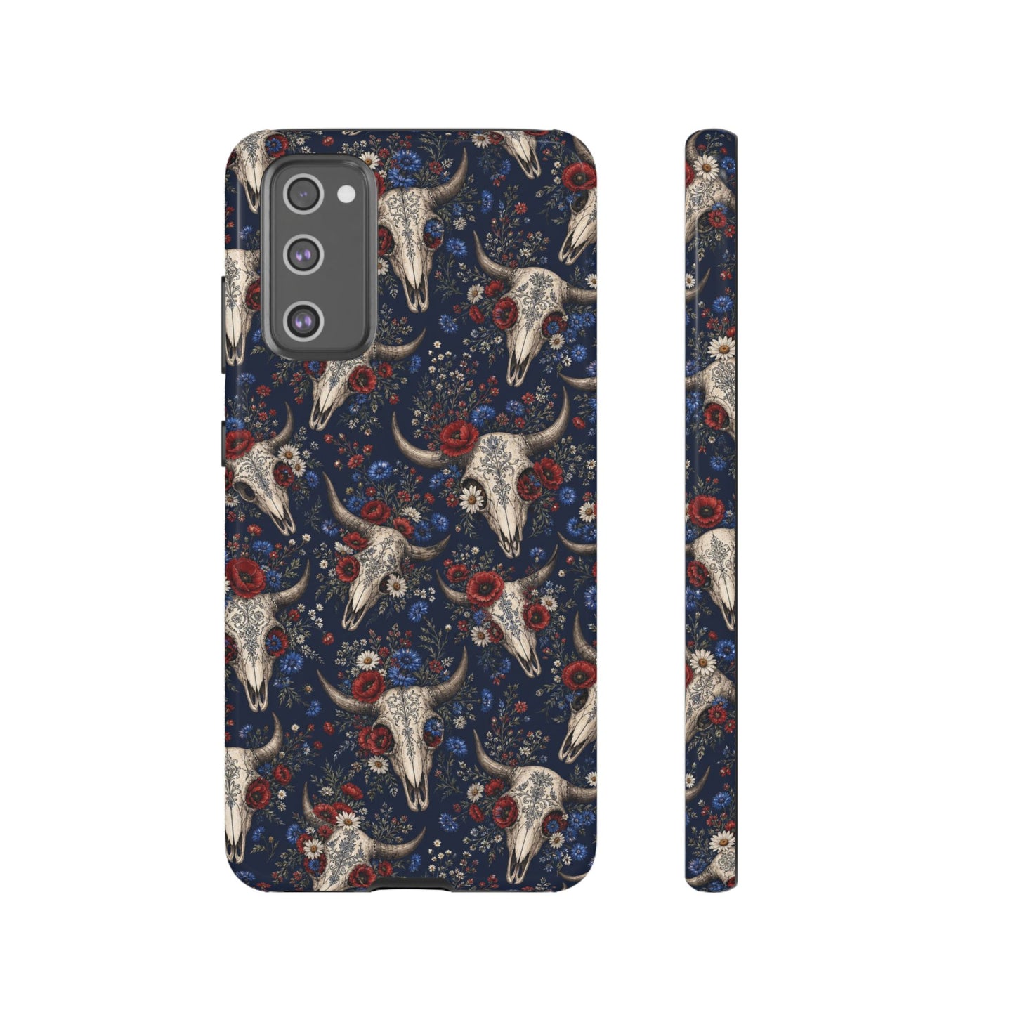 Patriotic Floral Skulls Tough Case