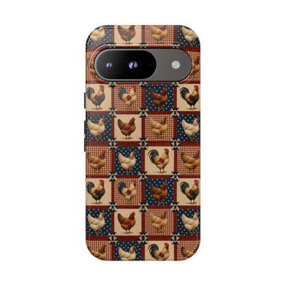 Patriotic Chicken Patchwork Tough Case