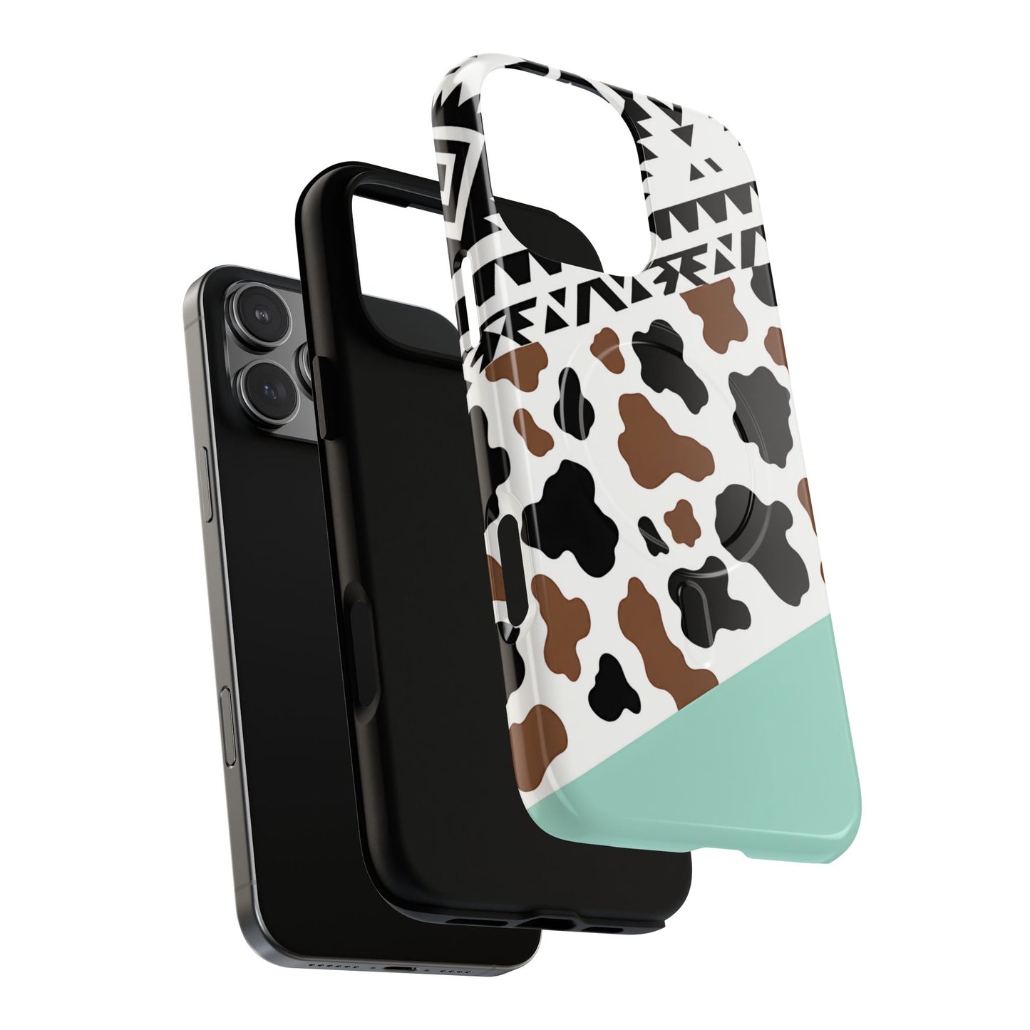Mint Aztec Cowhide Magnetic Case