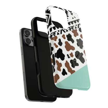 Mint Aztec Cowhide Magnetic Case