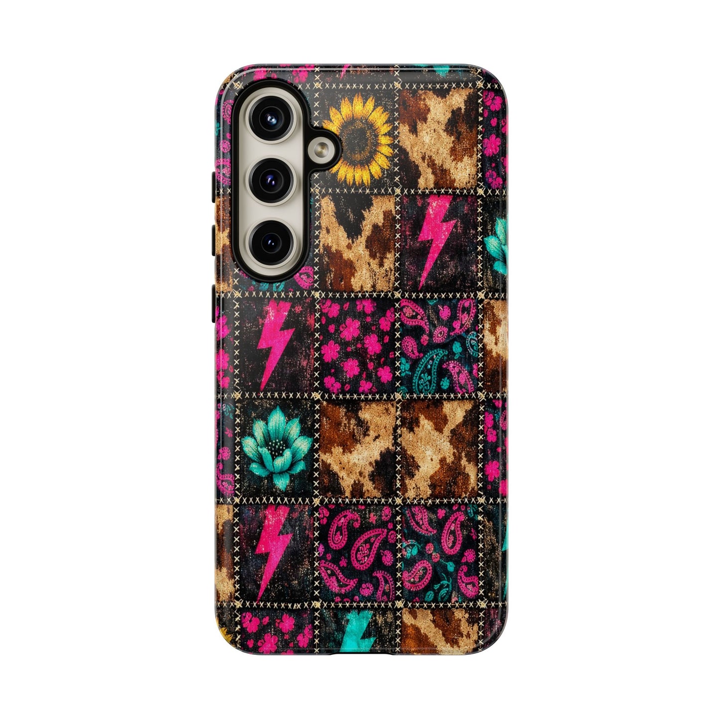 Neon Patchwork Tough Case