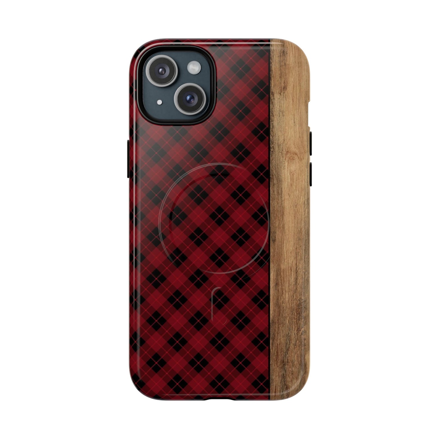 Red Plaid Magnetic Case