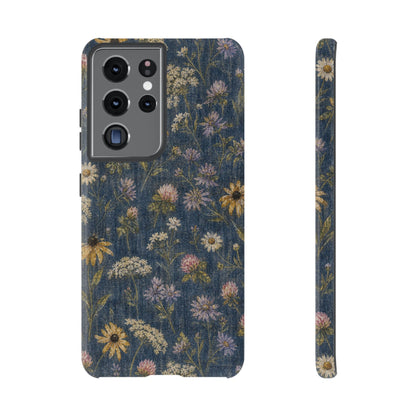 Denim Florals Tough Case