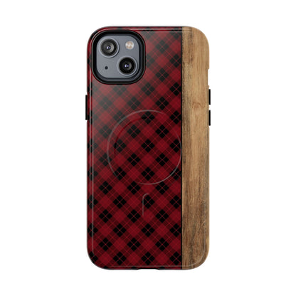 Red Plaid Magnetic Case