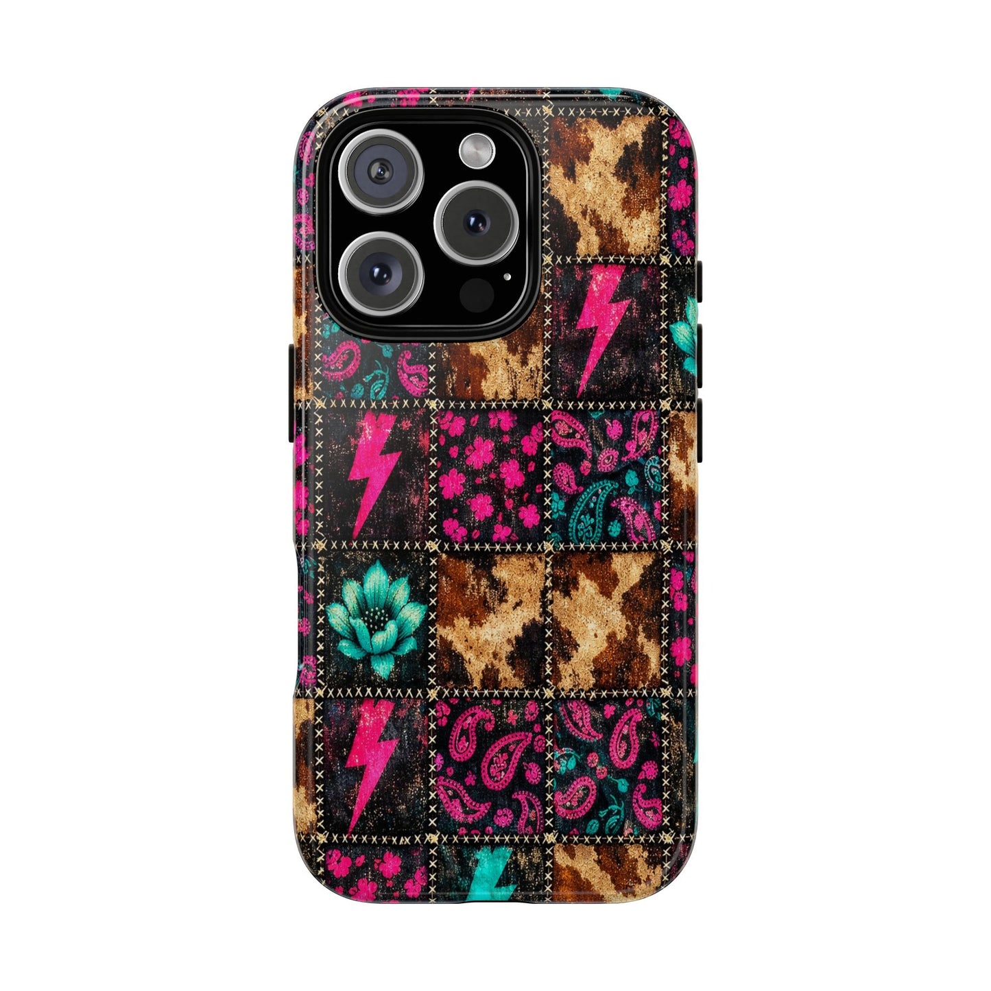 Neon Patchwork Tough Case