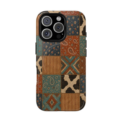 Turquoise Patchwork Magnetic Case
