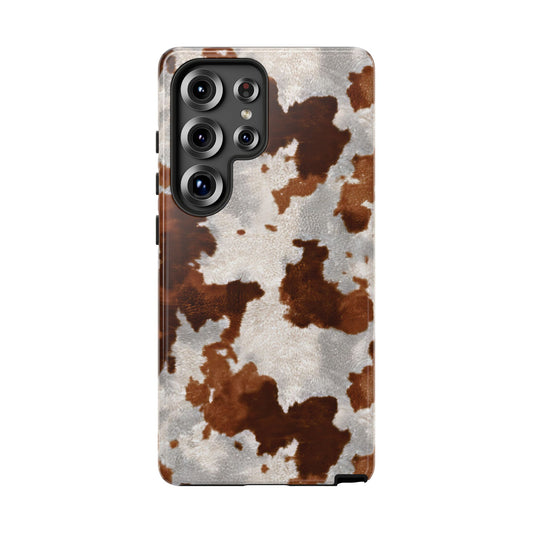 Brown Cowhide Phone Case