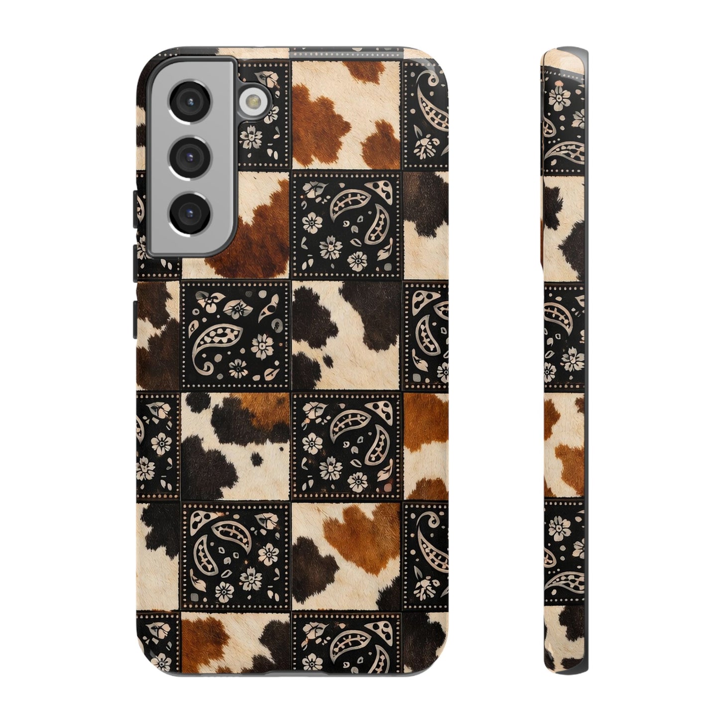 Cowhide Bandana Checkered Tough Case