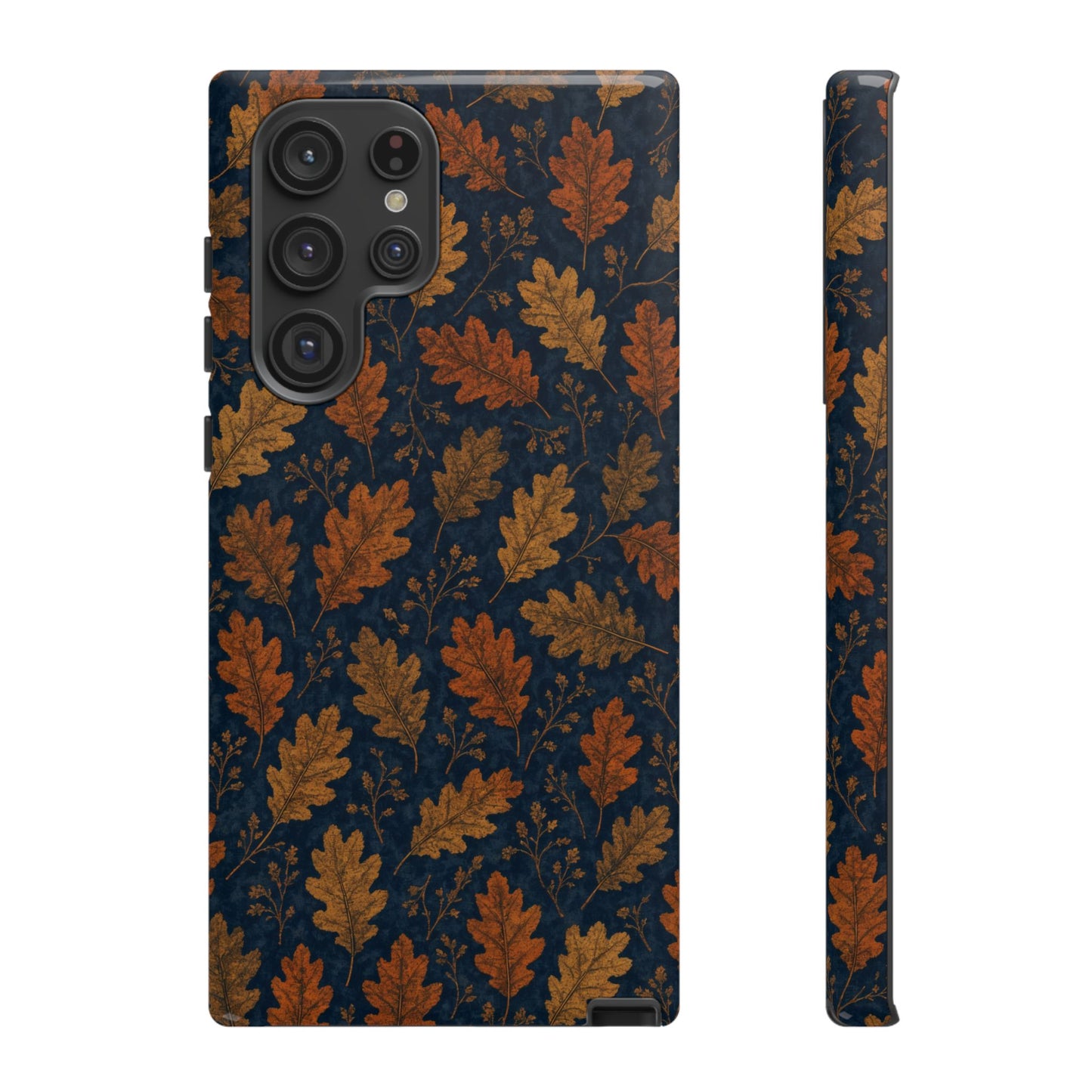 Navy Autumn Leaves Tough Case