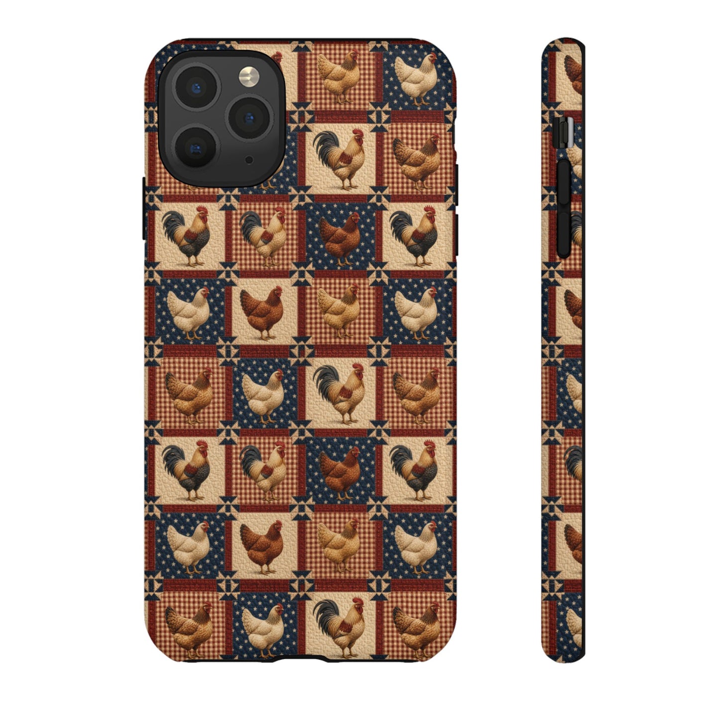 Patriotic Chicken Patchwork Tough Case