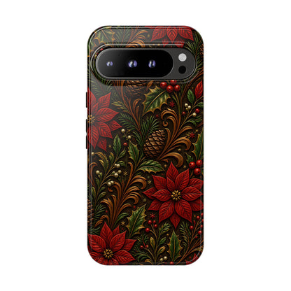 Carved Christmas Holly Tough Case