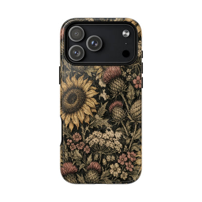 Cowhide Sunflower Thistles Magnetic Case