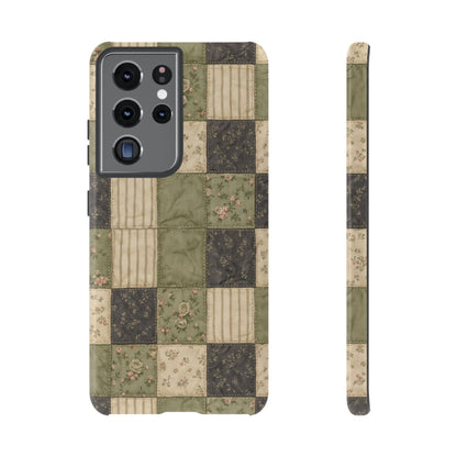 Sage Floral Patchwork Tough Case