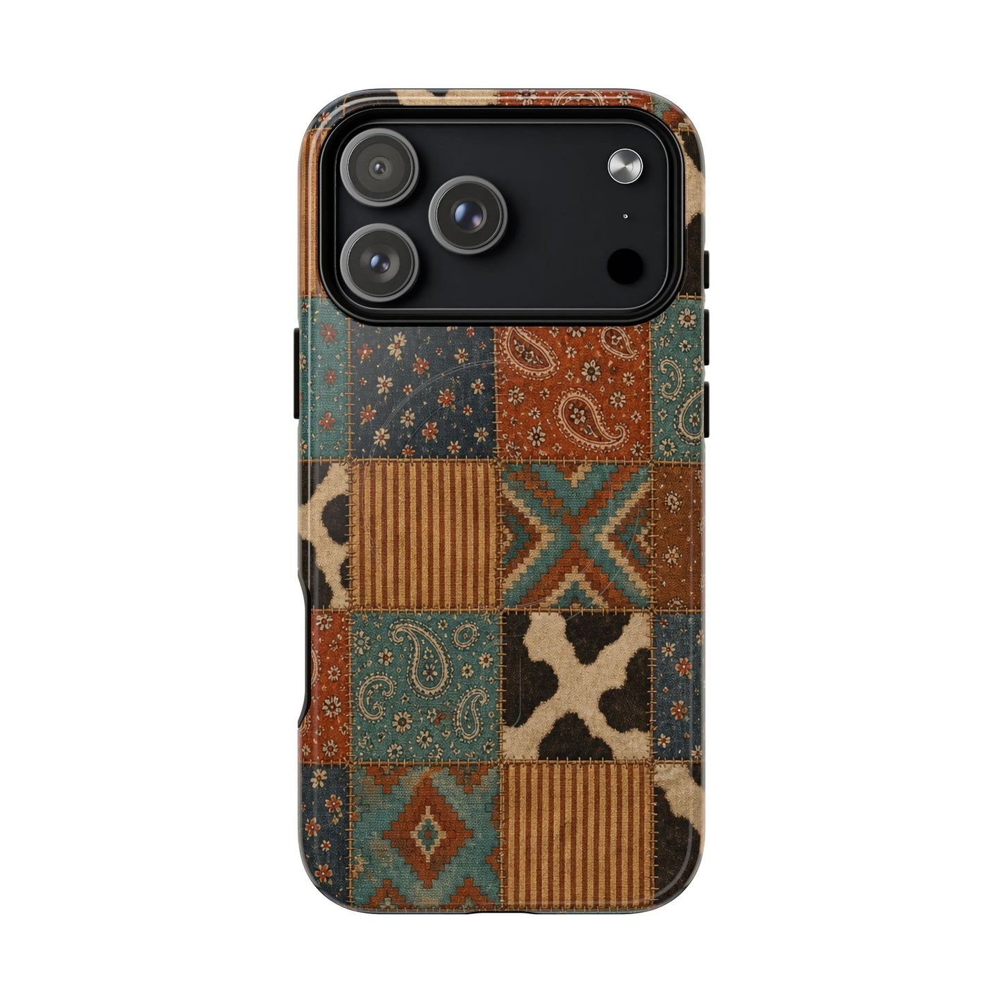 Turquoise Patchwork Magnetic Case
