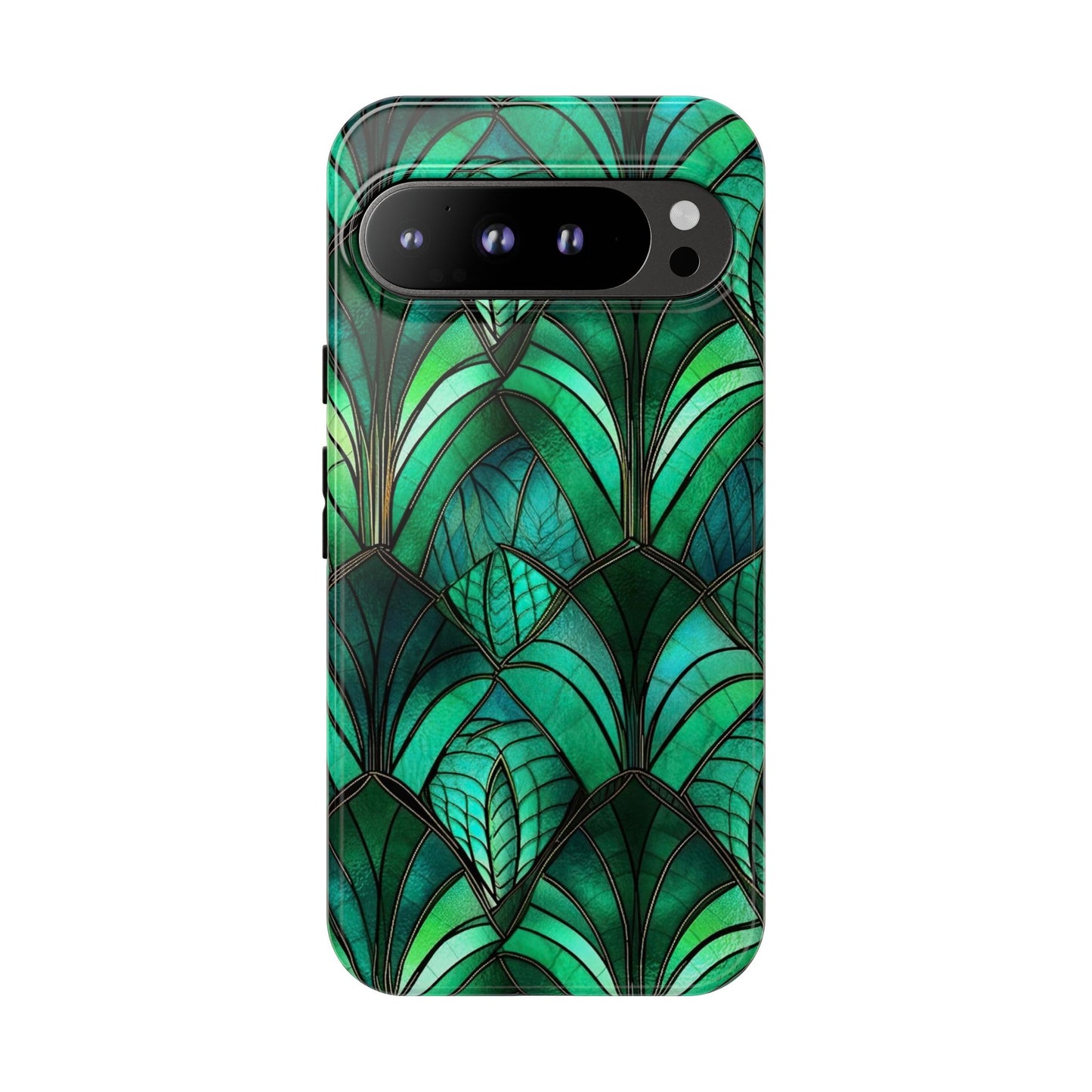 Emerald Green Stained Glass Tough Phone Case