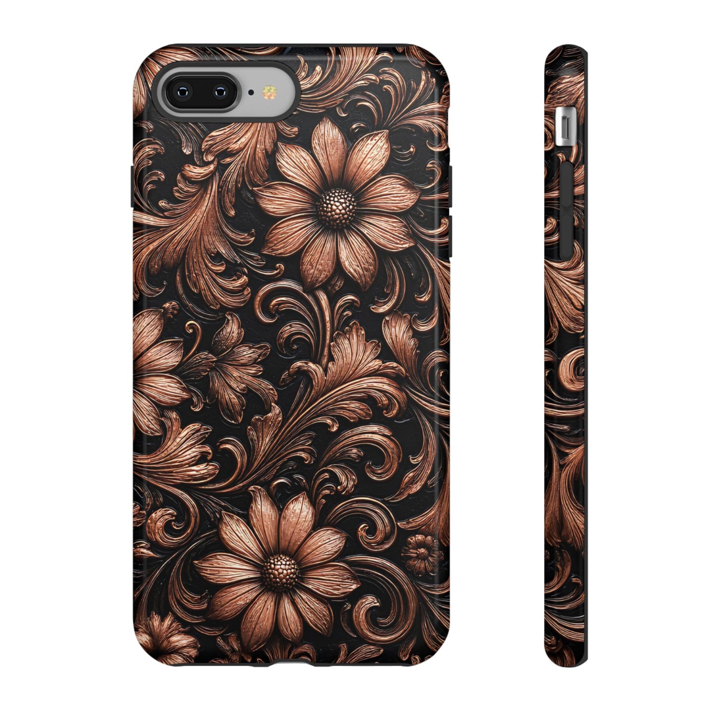 Rose Gold Floral Tough Case