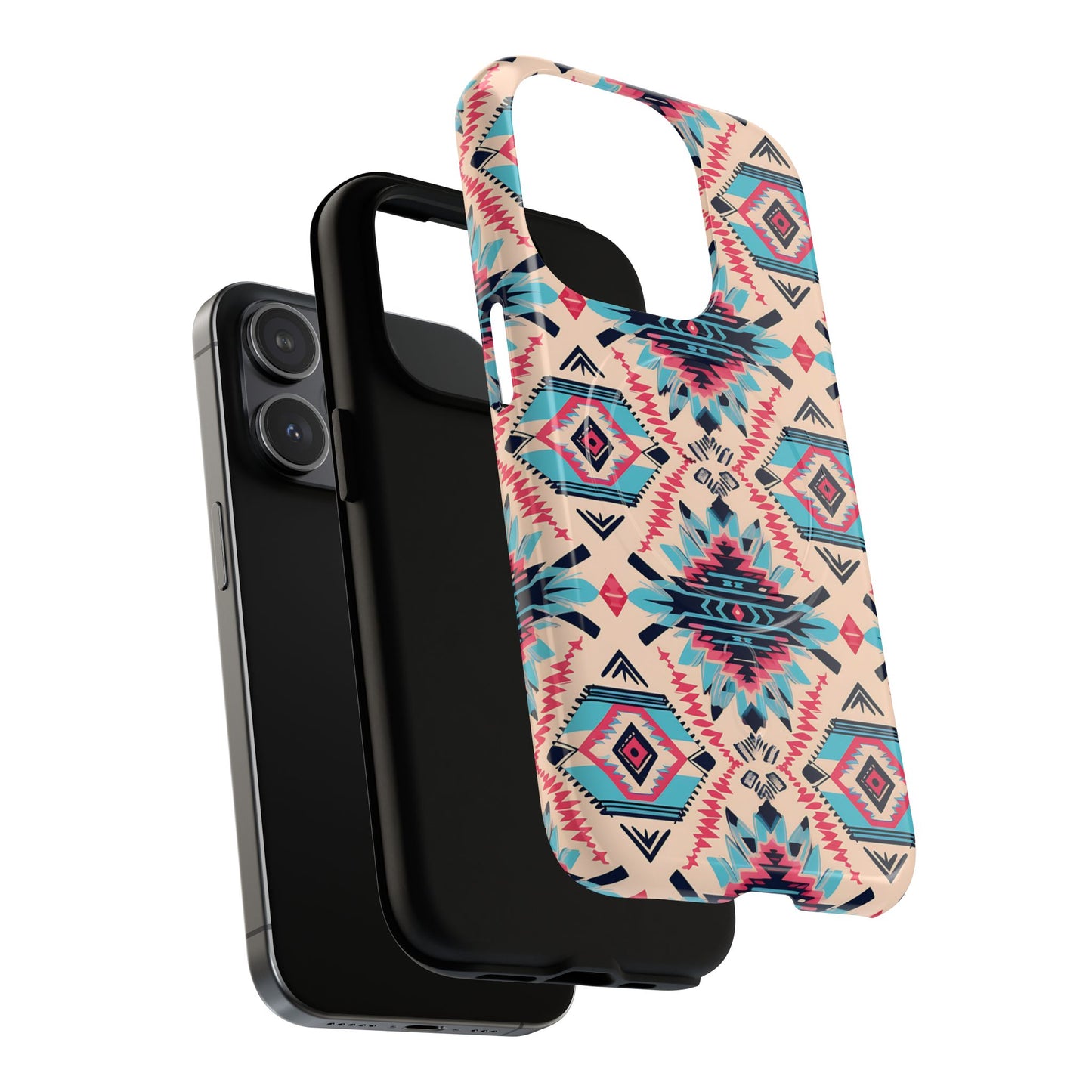 Pink Blue Aztec Magnetic Case