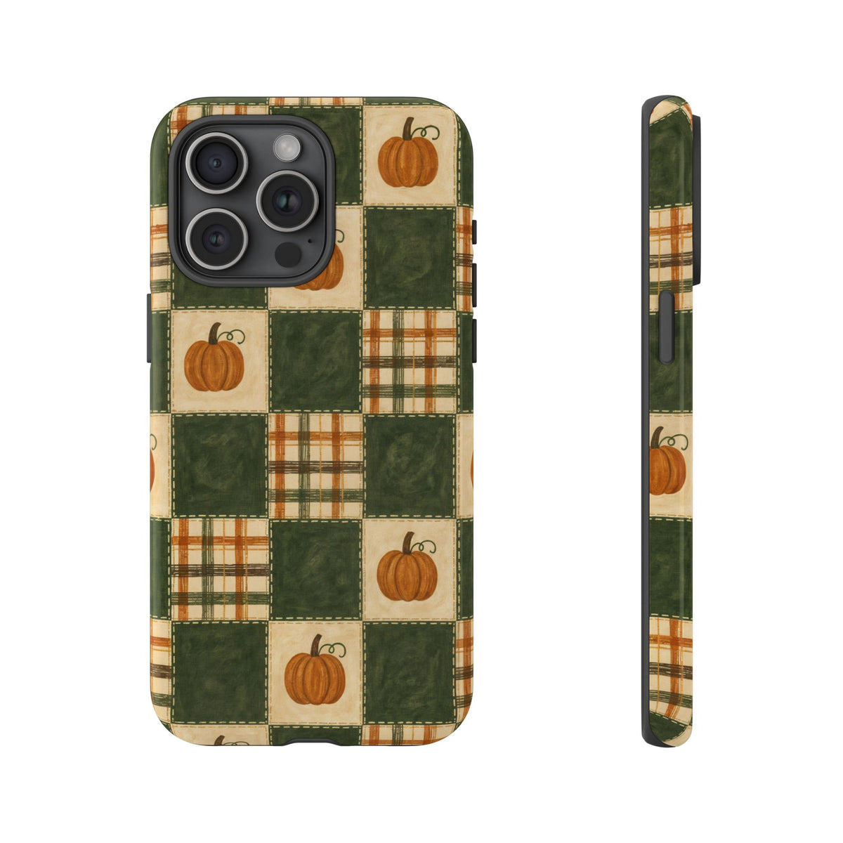 Pumpkin Check Quilt Tough Case