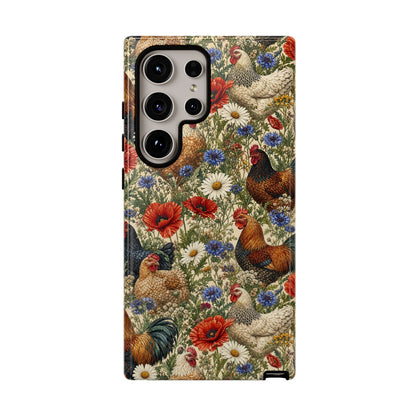 Patriotic Floral Chickens Tough Case