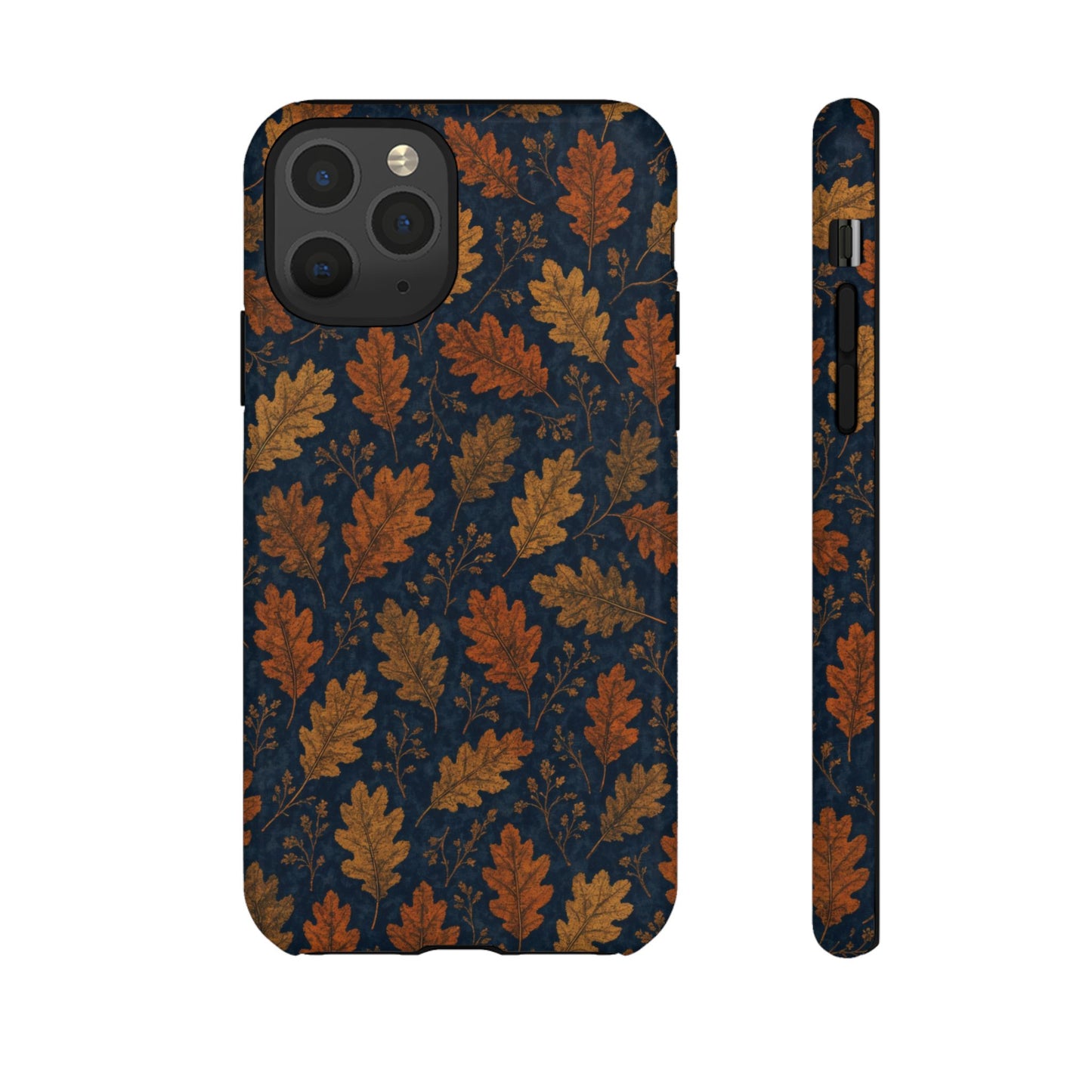 Navy Autumn Leaves Tough Case