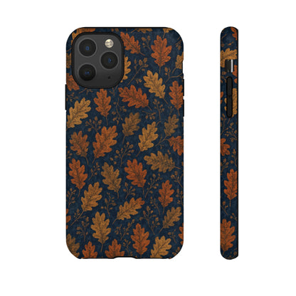 Navy Autumn Leaves Tough Case