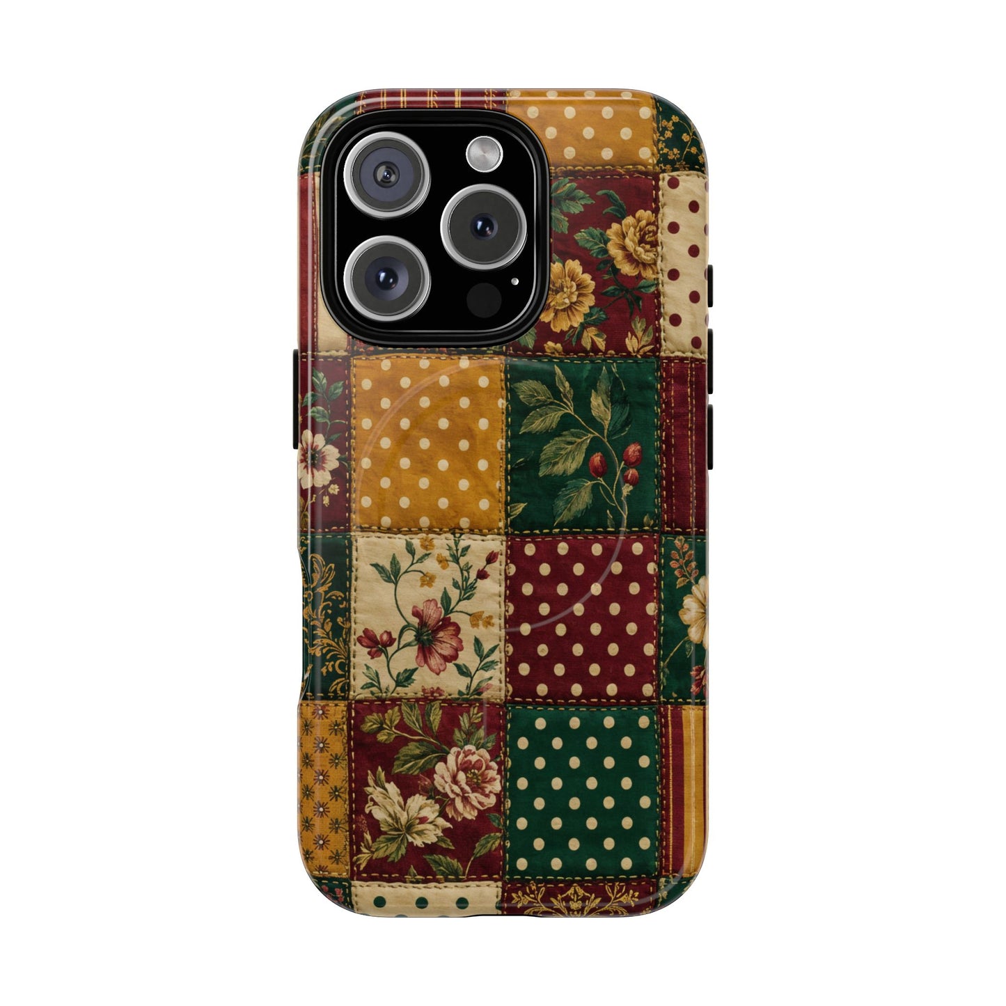 Jewel Tone Patchwork Magnetic Case