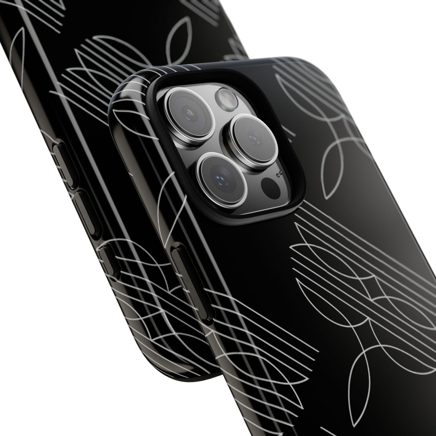 Boot Stitch Pattern Tough Phone Case-Black