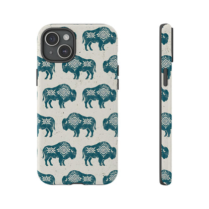 Teal Aztec Buffalo Tough Case