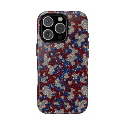 USA Cowhide Glitter Magnetic Case