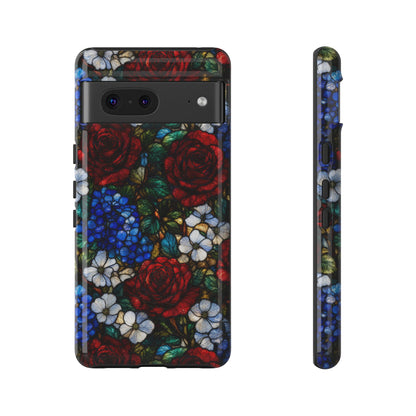 Patriotic Floral Glass Tough Case