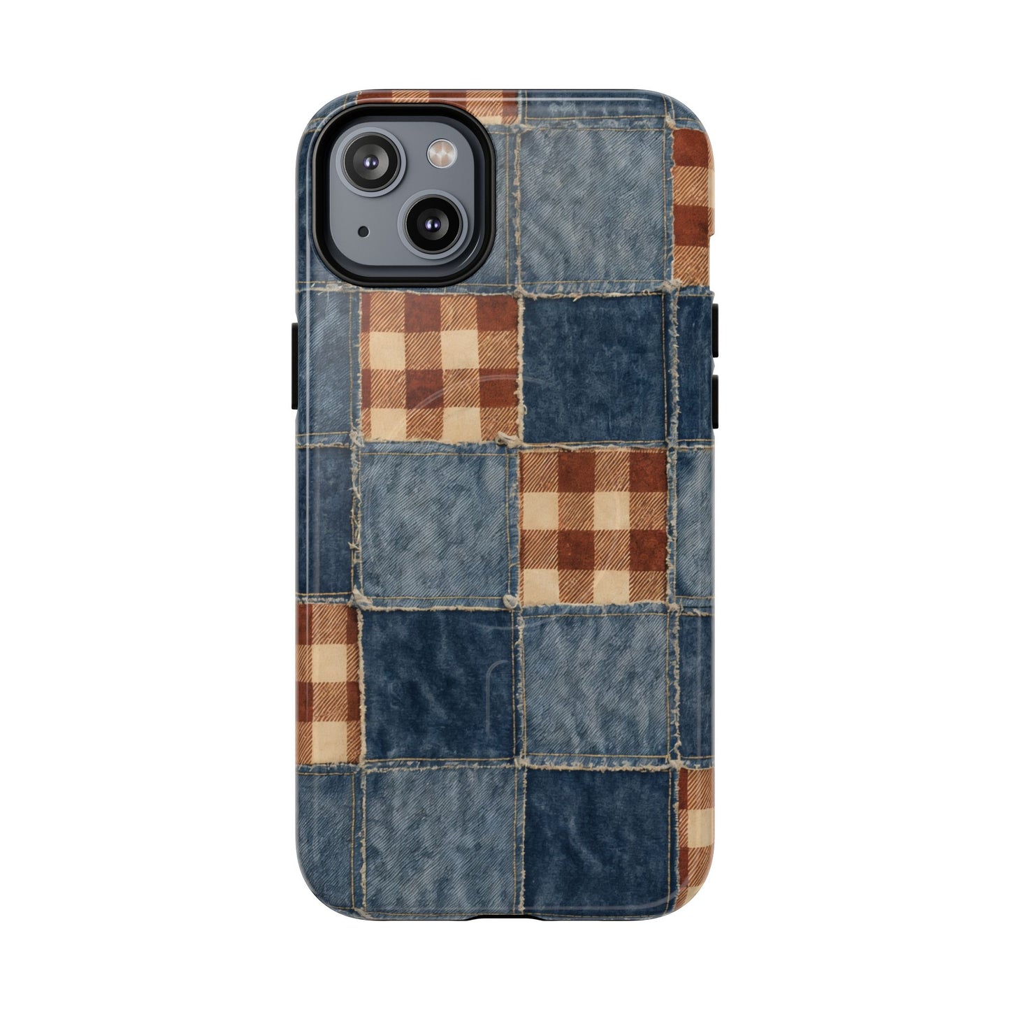 Denim Patchwork Magnetic Case