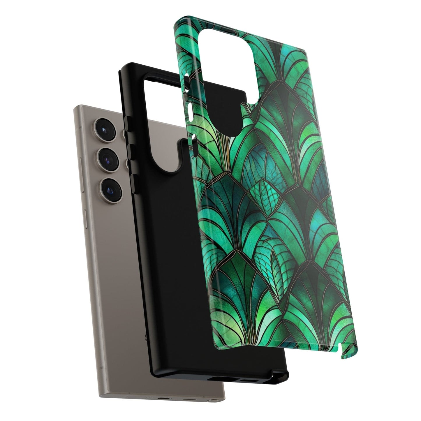Emerald Green Stained Glass Phone Case