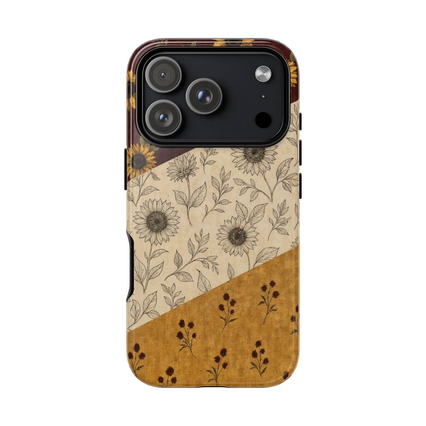 Sunflower Burgundy Swaths Tough Case