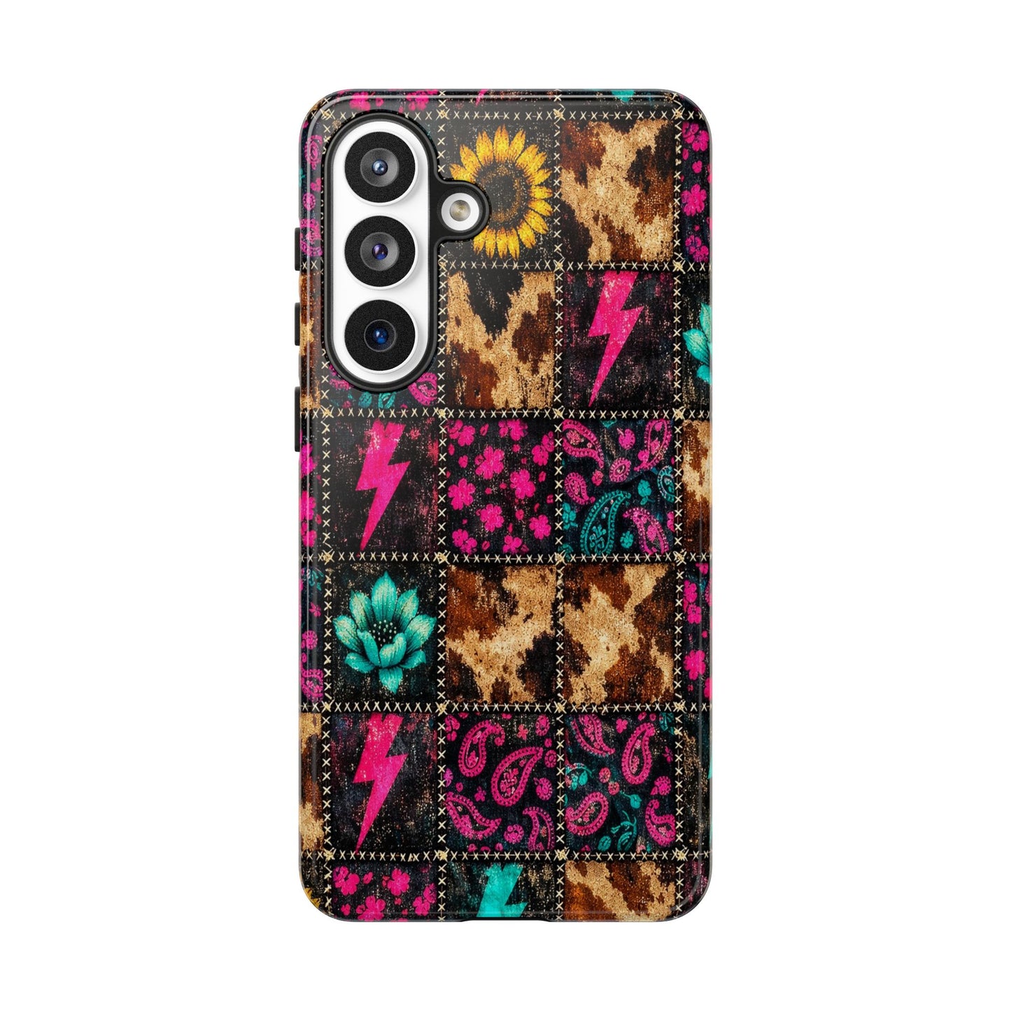 Neon Patchwork Tough Case