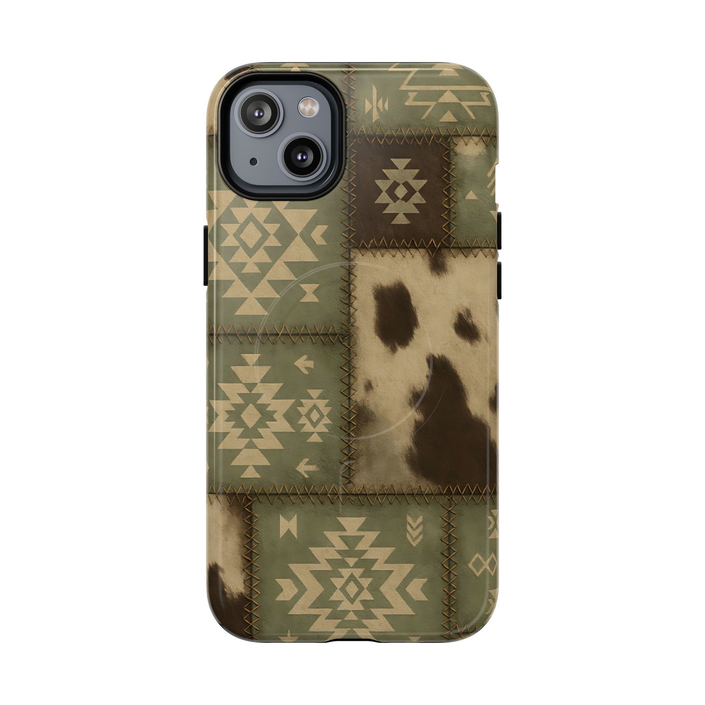 Rustic Sage Patchwork Magnetic Case