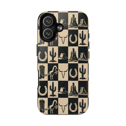 Western Checkerboard Magnetic Case